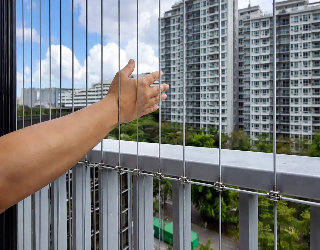 Chennai Safety Solutions Quality Stainless Steel Invisible Grills for Balcony5